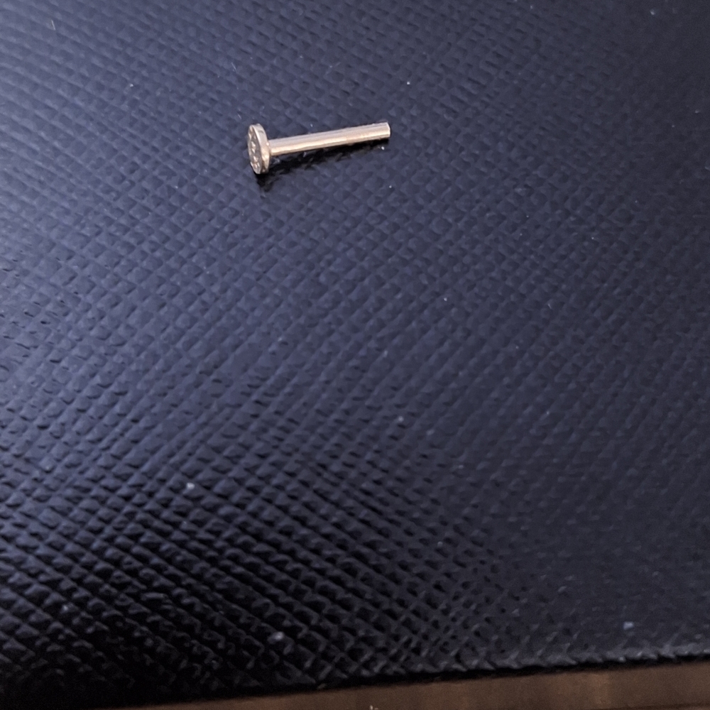 14k Solid Gold Replacement Bar/Flat Back 18g 8mm - image 4